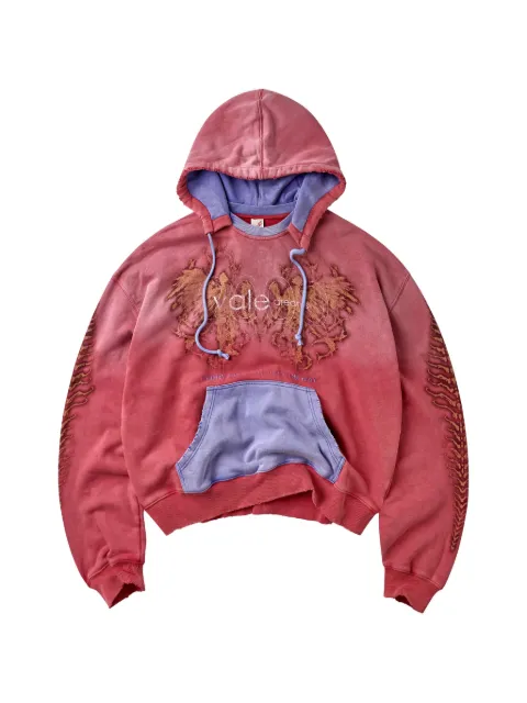 Vale graphic-print distressed hoodie