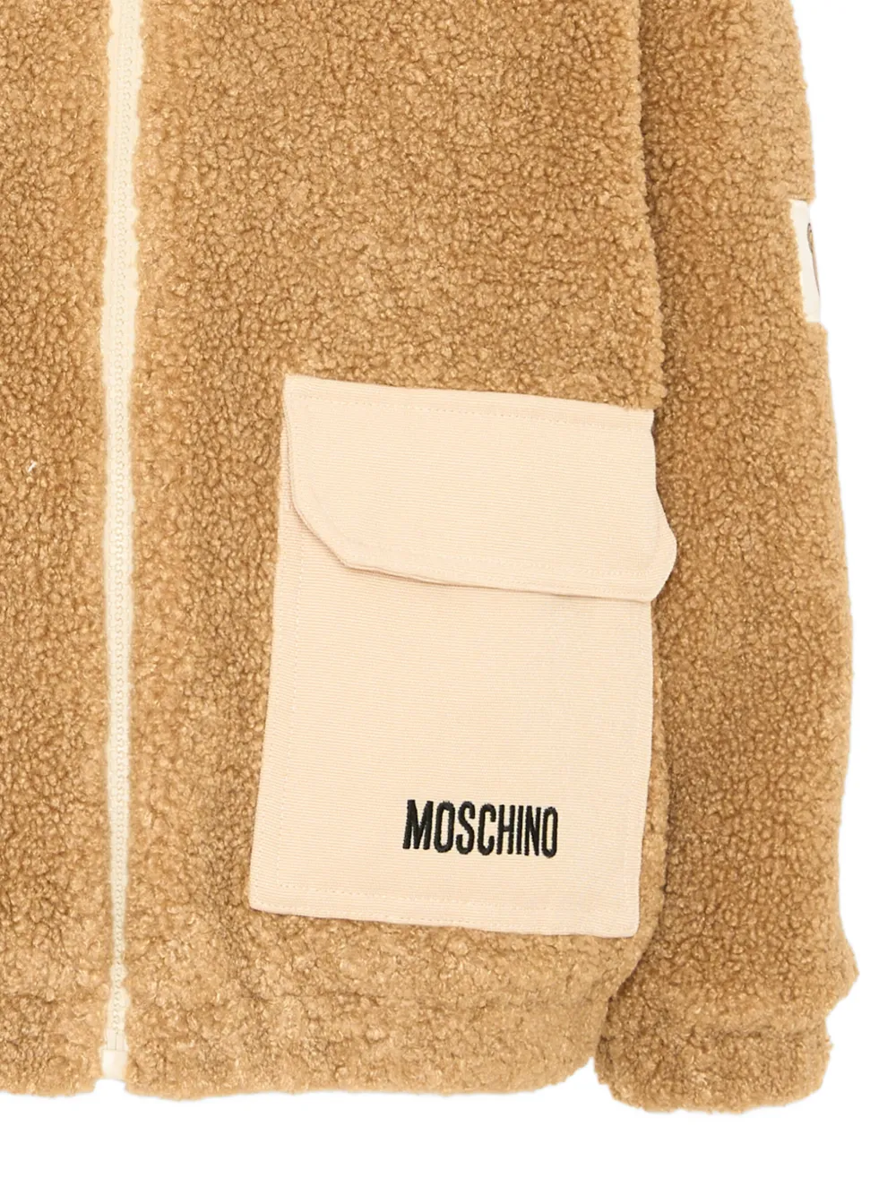 Moschino Kids Jack van imitatiebont Bruin