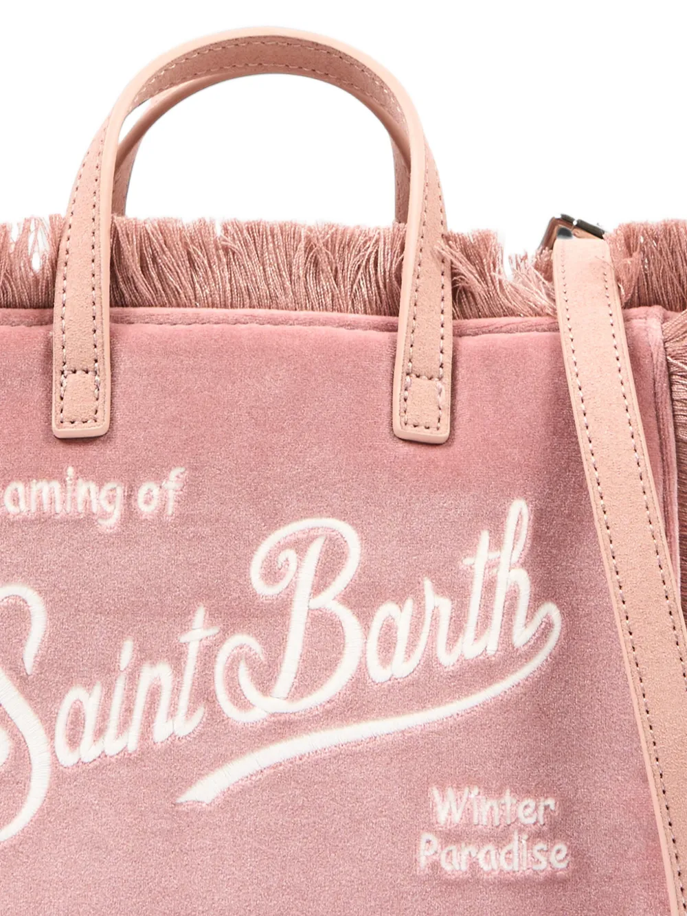 MC2 Saint Barth Kids Shopper met franje Roze