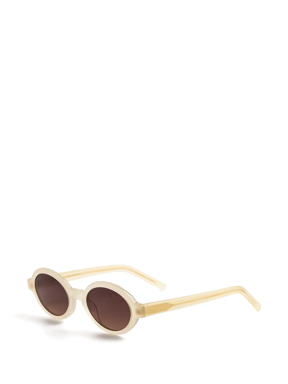 Kaleos Ludwig zonnebril met rond montuur Beige