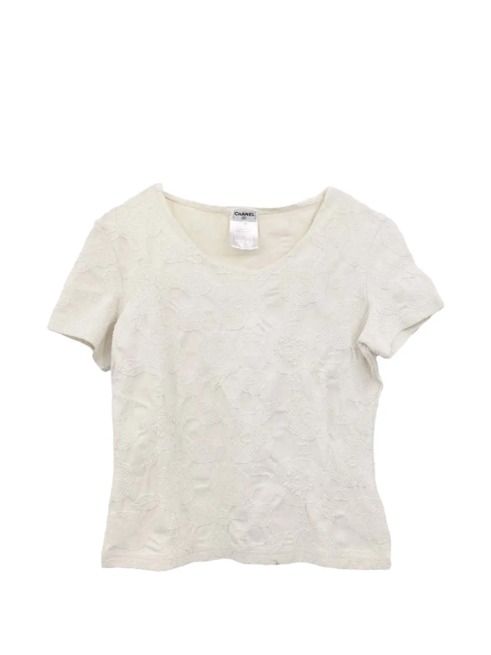 CHANEL Pre-Owned 1998 CC T-shirt - Blanc CHANEL Pre-Owned 1998 CC T-shirt - Blanc