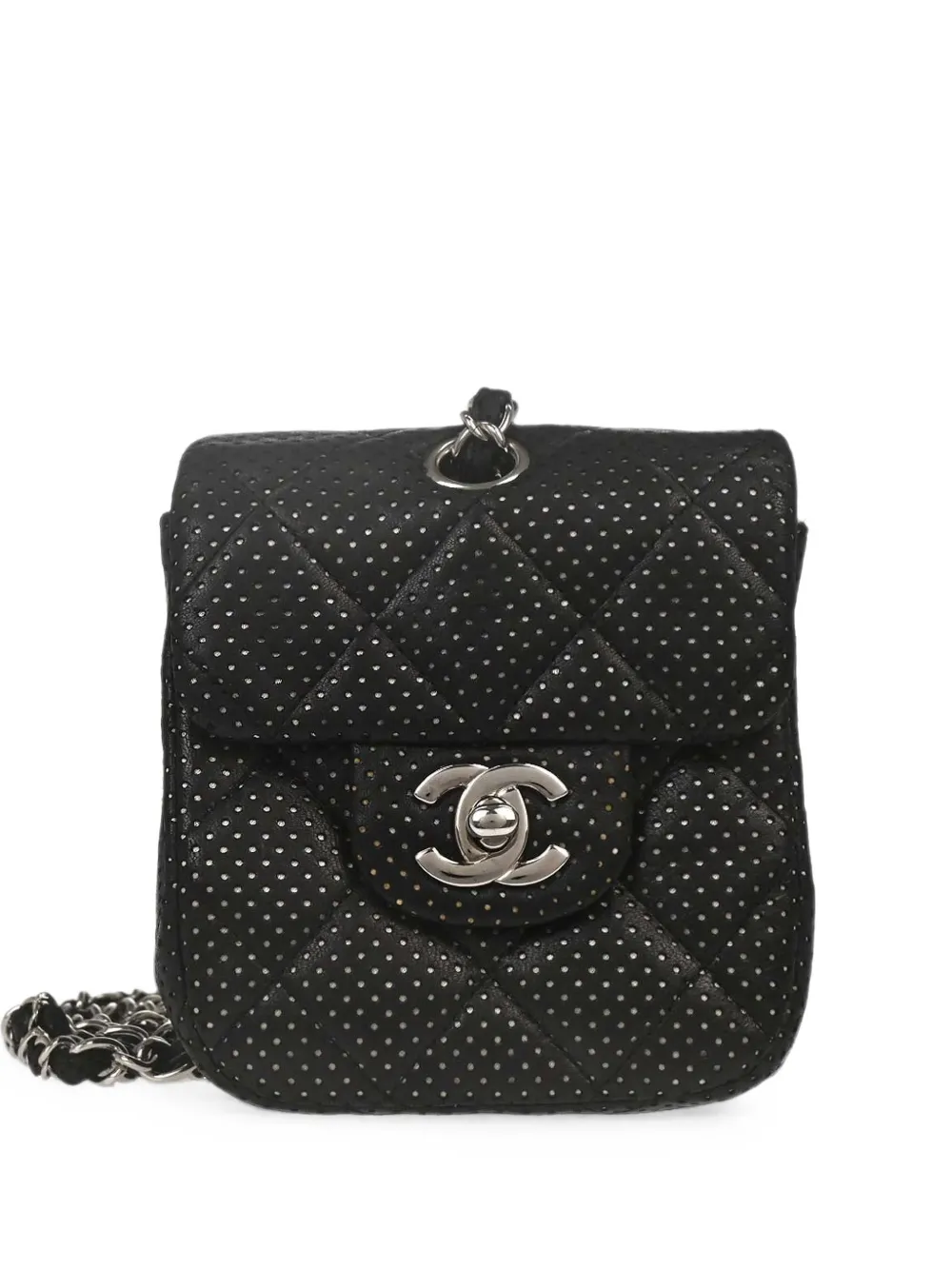 CHANEL Pre-Owned 2006-2008 perforated lambskin shoulder bag - Nero