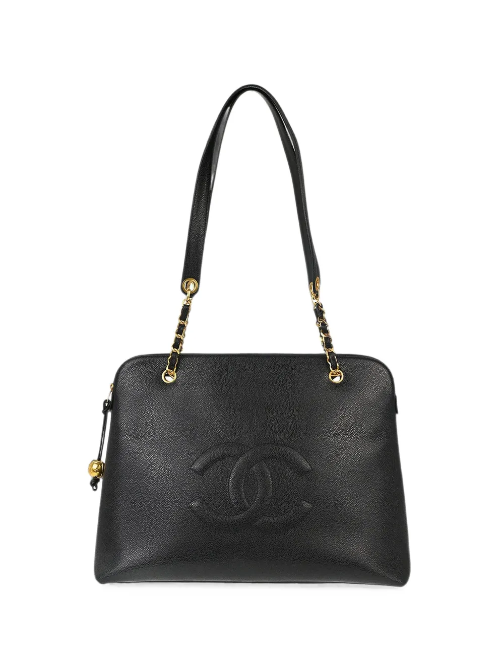 CHANEL Pre-Owned 1994-1996 CC leather tote bag - Nero