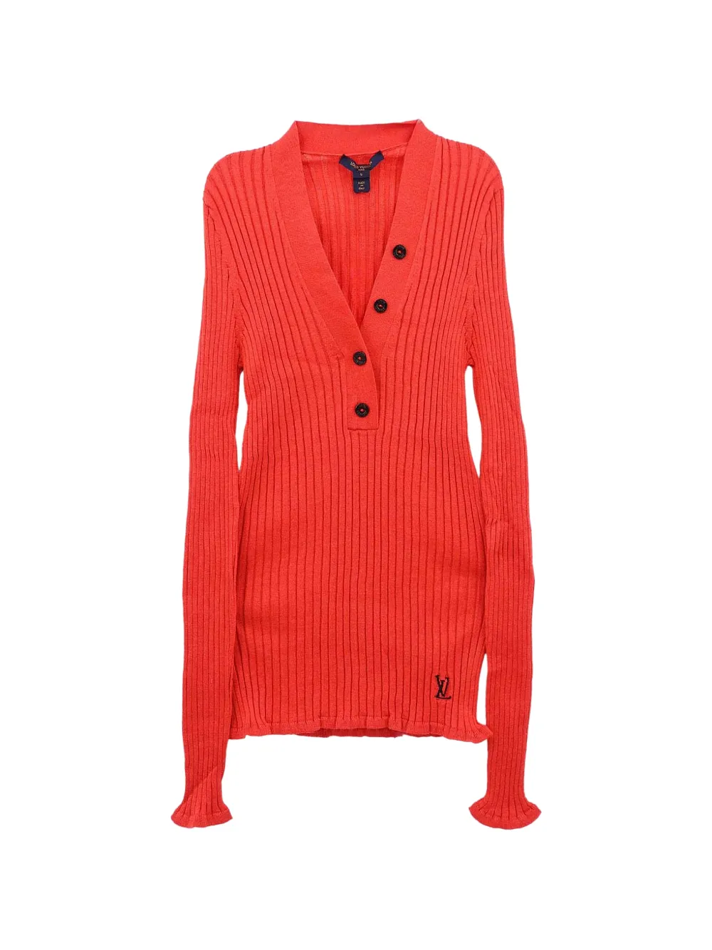 Louis Vuitton Pre-Owned 2019 ribbed-knit cardigan - Rosso
