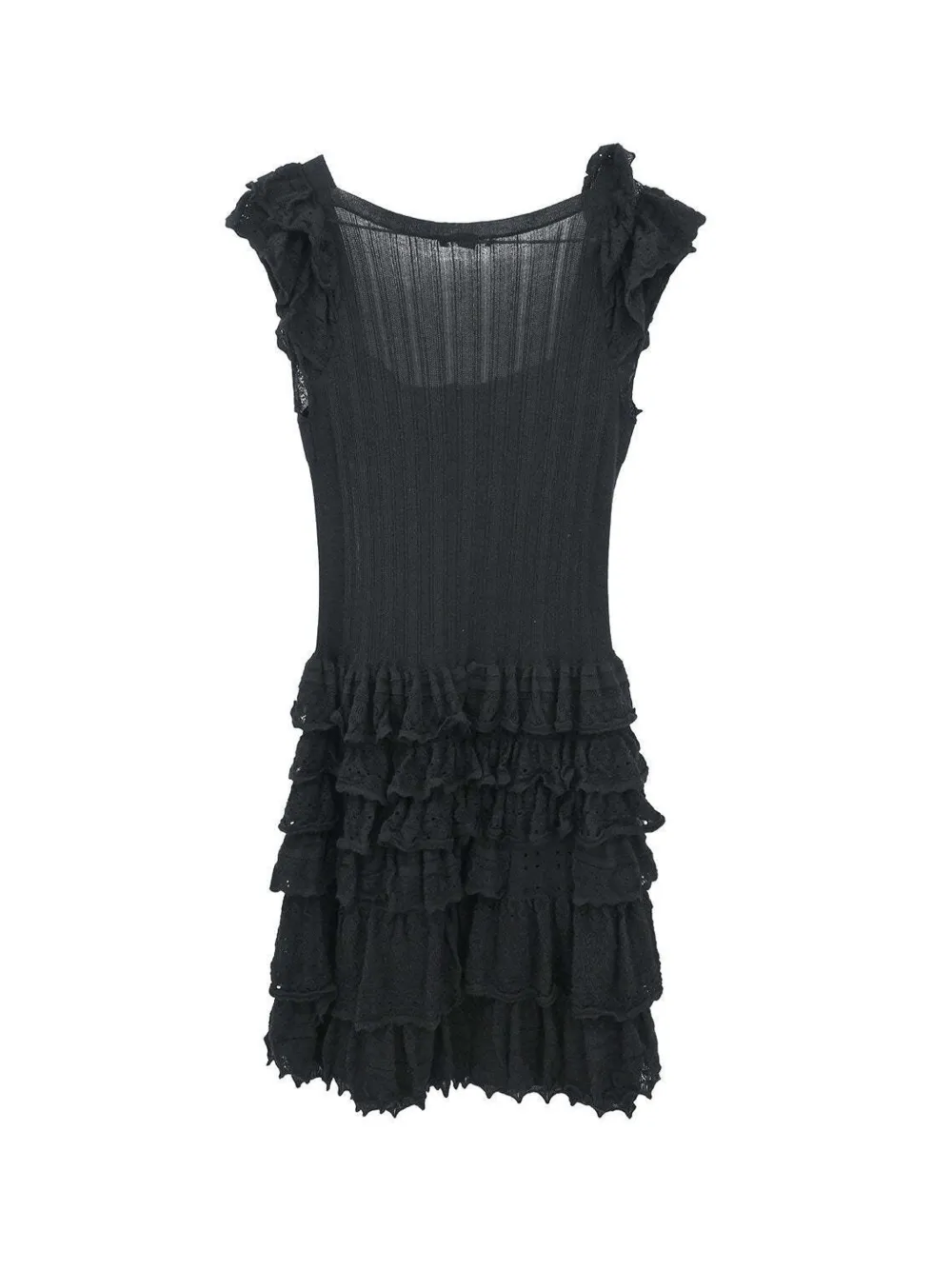 Louis Vuitton Pre-Owned 2011 ruffled tiered mini dress - Noir Louis Vuitton Pre-Owned 2011 ruffled tiered mini dress - Noir