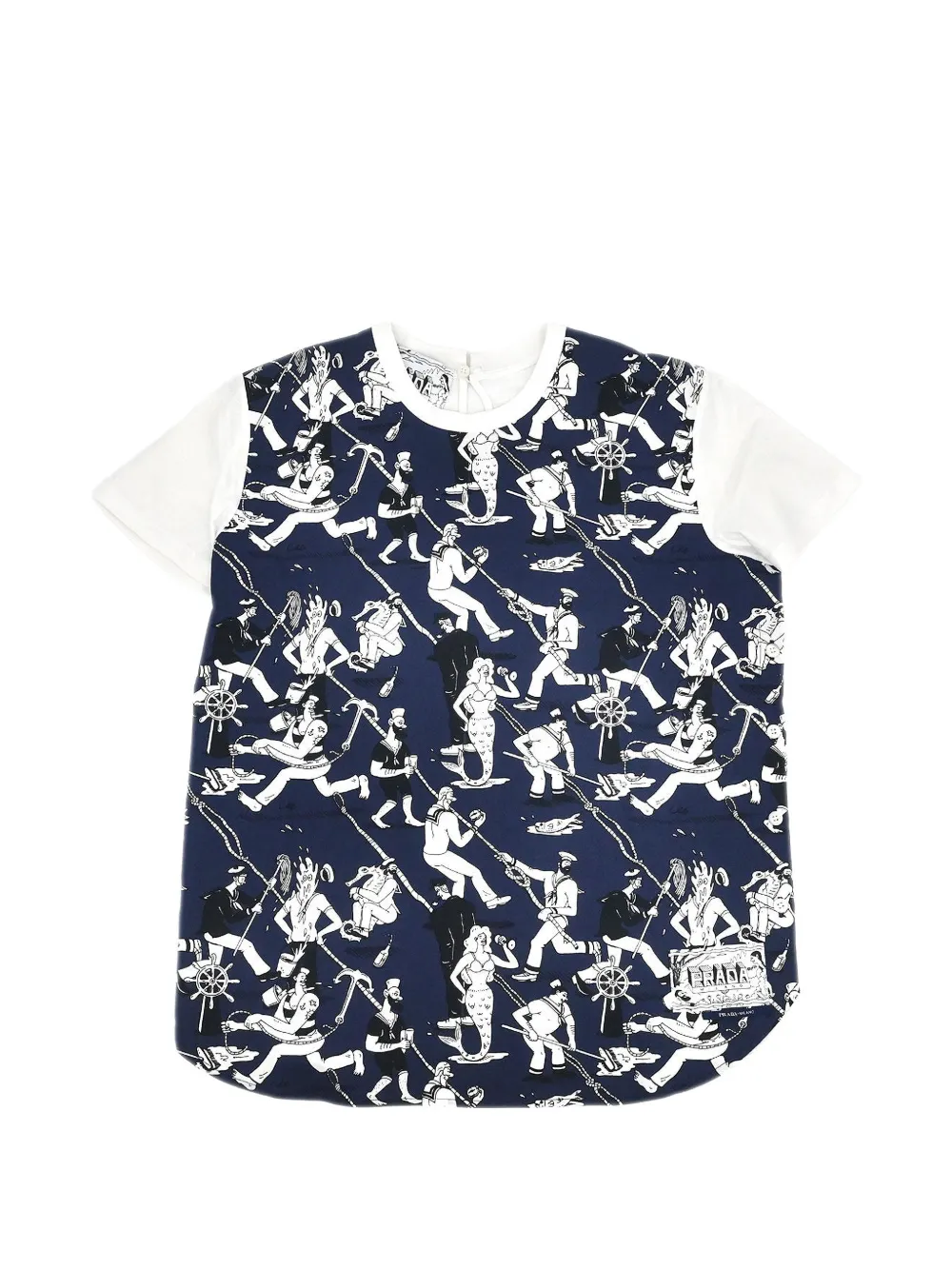 Prada Pre-Owned 2016 graphic-print T-shirt - Bleu