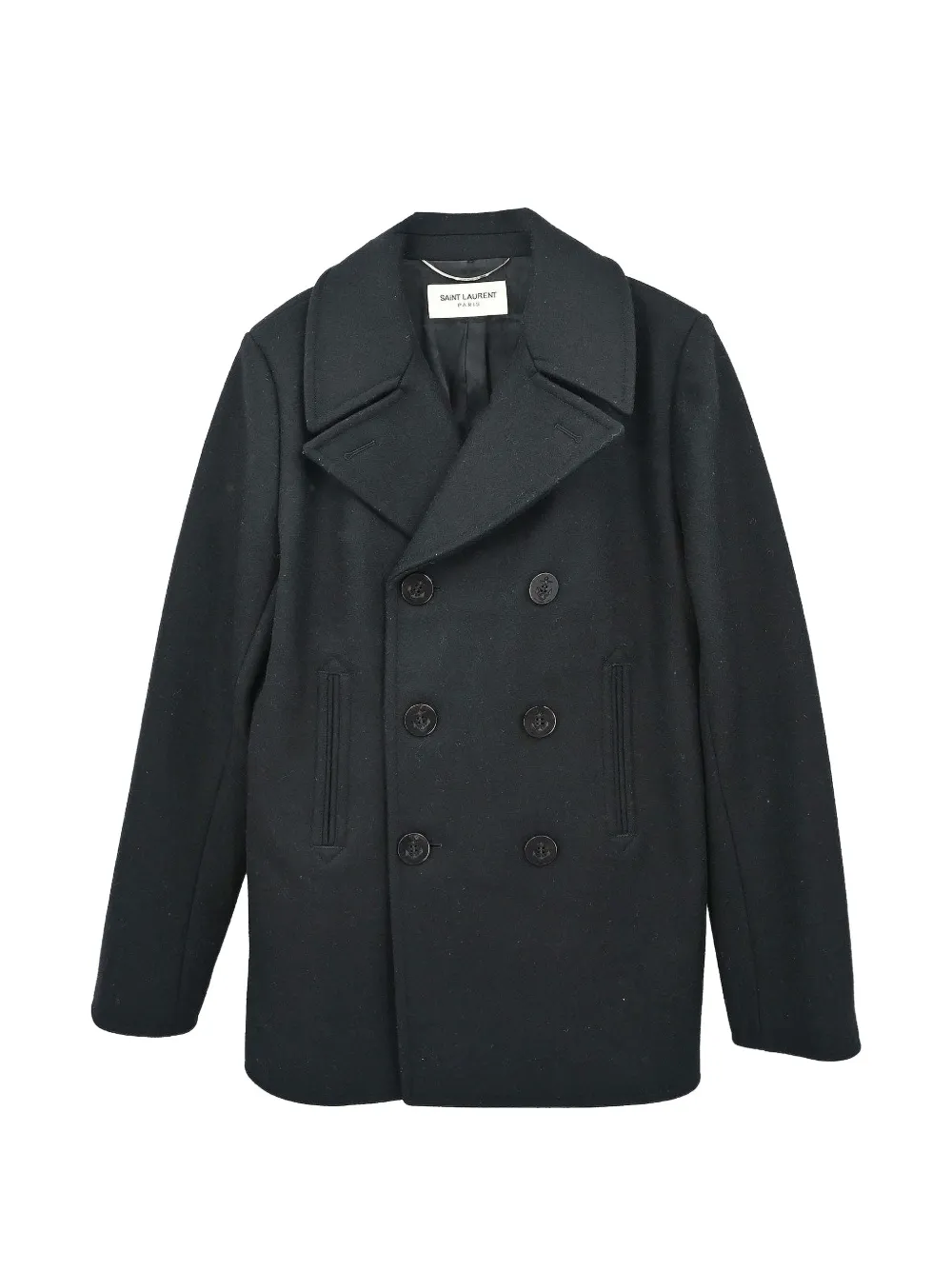 Saint Laurent Pre-Owned 2015 double-breasted jacket - Noir