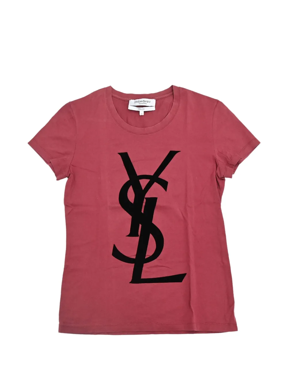 Saint Laurent Pre-Owned Cassandre logo T-shirt - Rouge