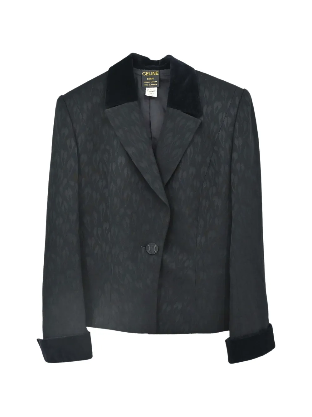 Celine Pre-Owned single-breasted jacquard jacket - Noir Celine Pre-Owned single-breasted jacquard jacket - Noir