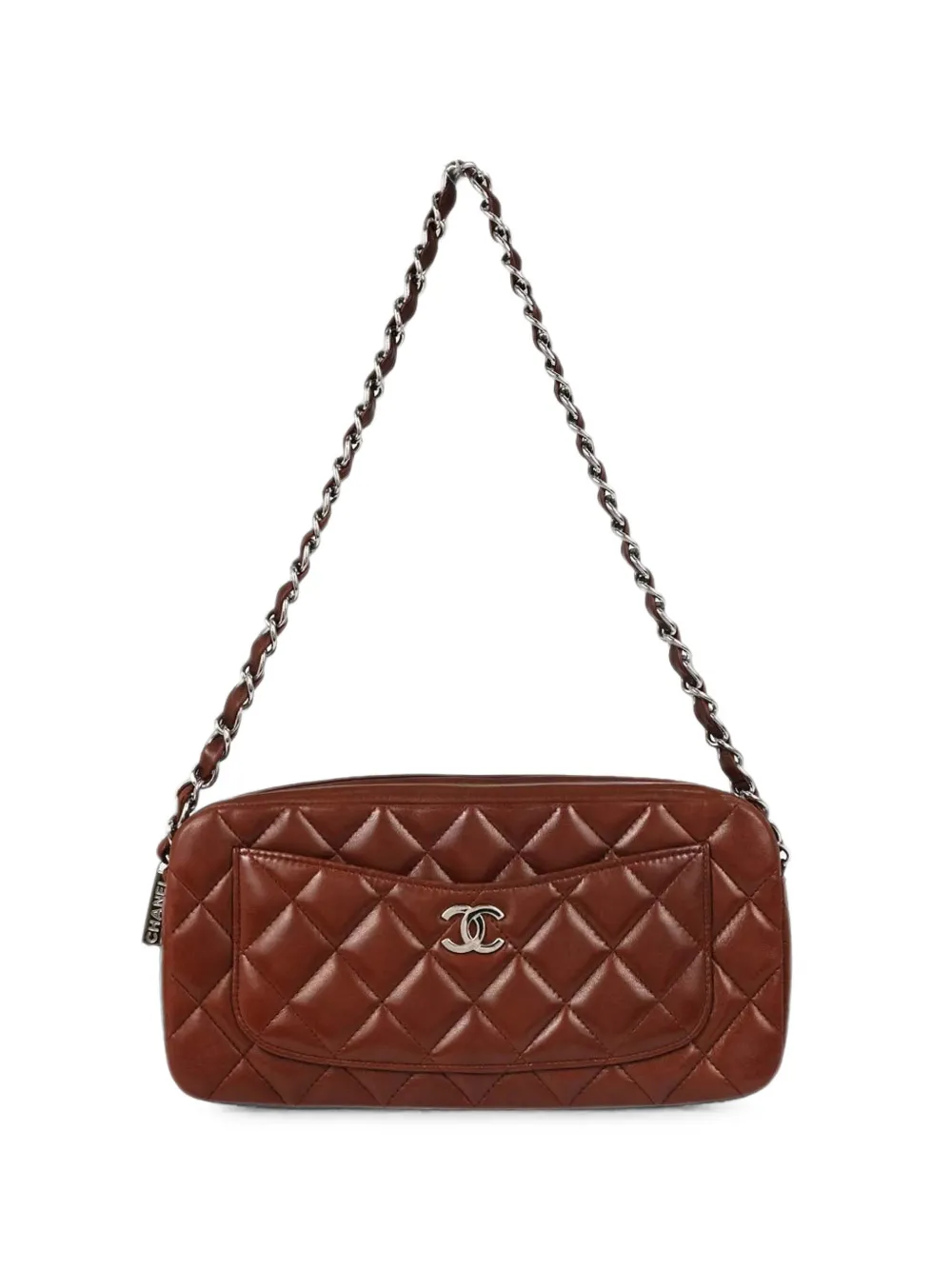 CHANEL Pre-Owned 2005-2006 quilted leather shoulder bag - Marrone