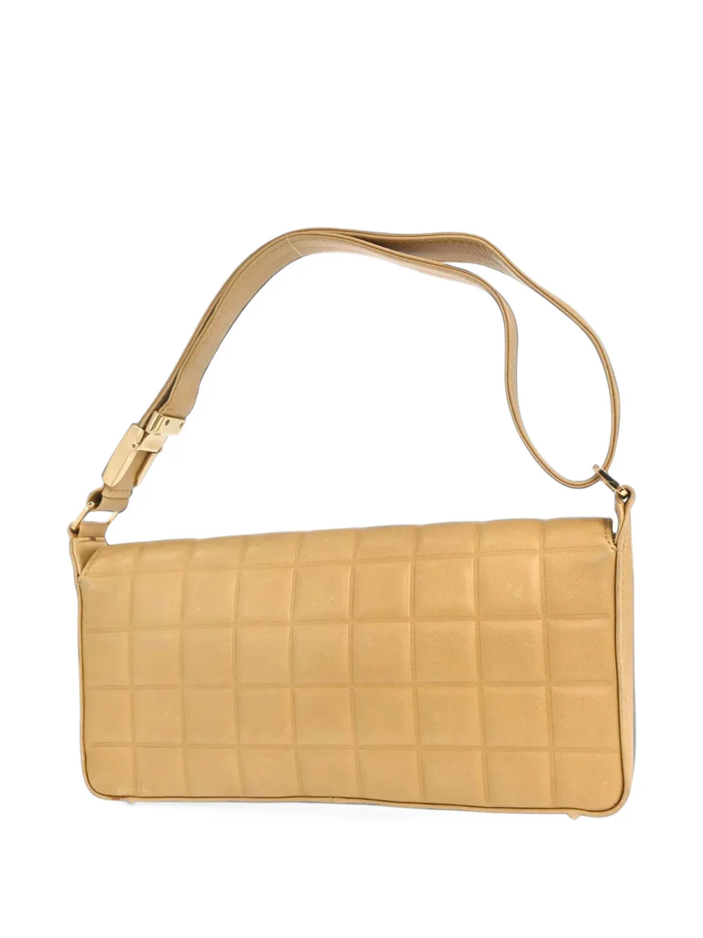 CHANEL Pre-Owned 2003-2004 CC Choco Bar schoudertas Beige