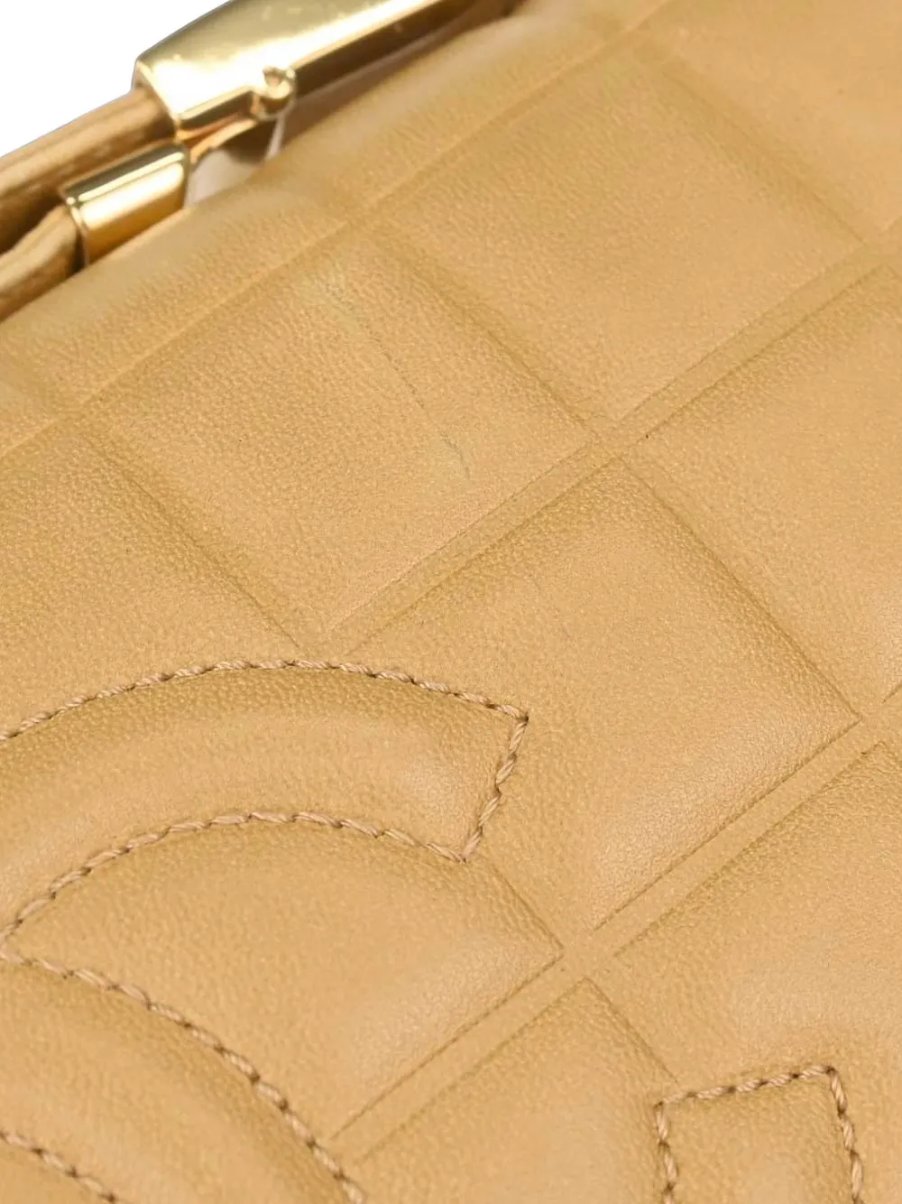 CHANEL Pre-Owned 2003-2004 CC Choco Bar schoudertas Beige