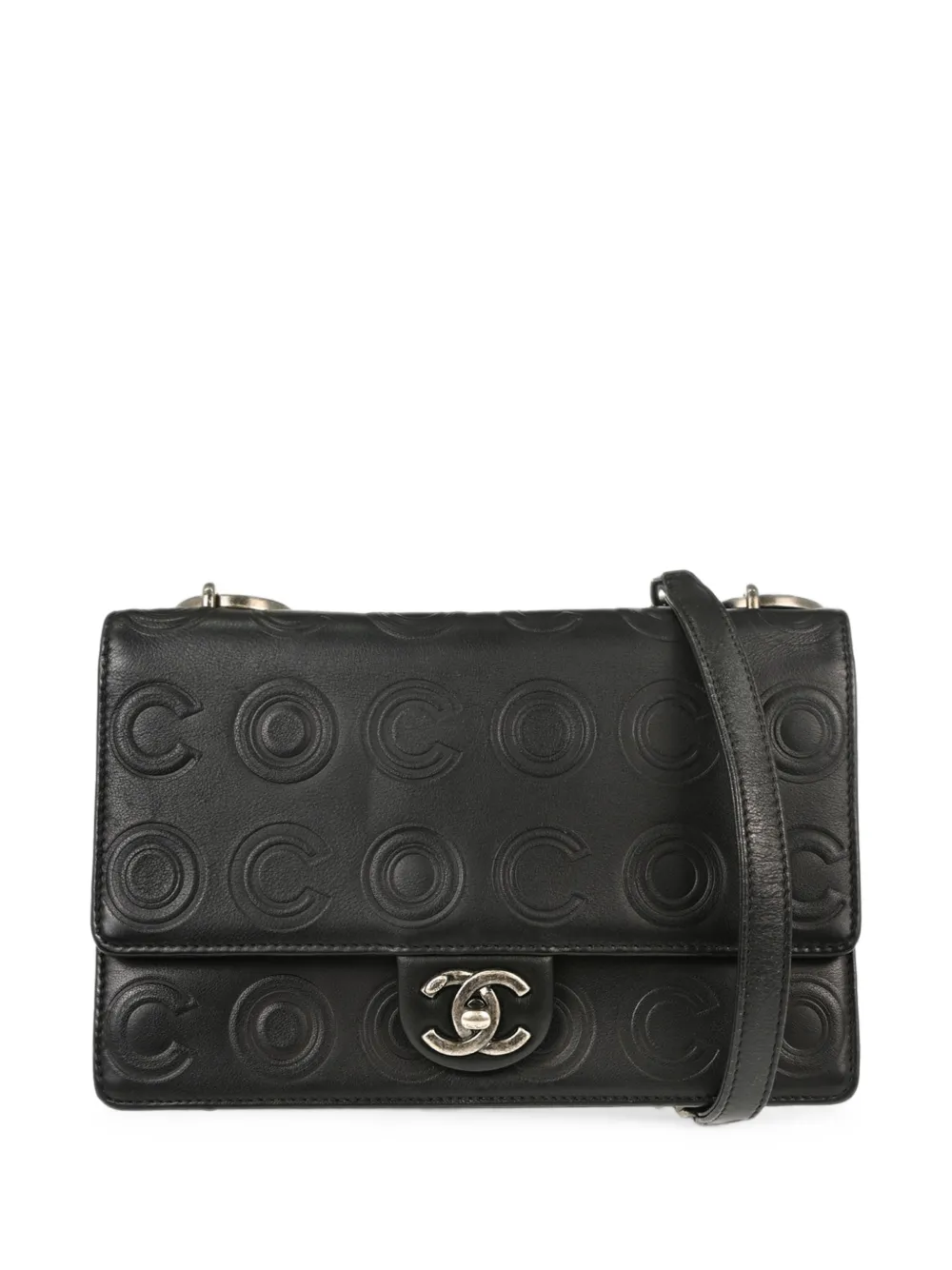 CHANEL Pre-Owned 2019 Coco embossed shoulder bag - Nero