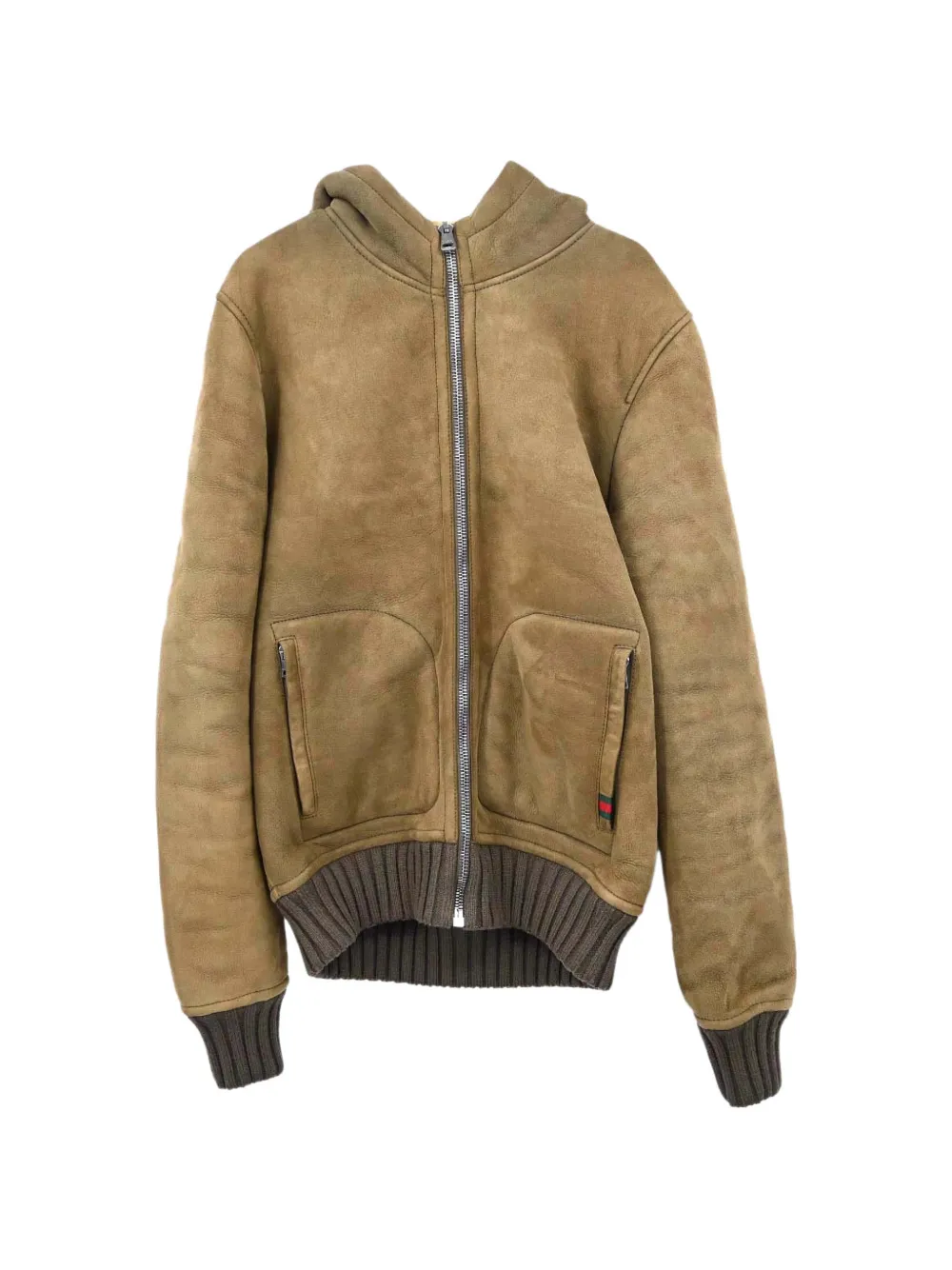 Gucci Pre-Owned Mouton hooded jacket - Marron