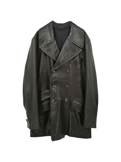Gucci Pre-Owned double-breasted leather jacket