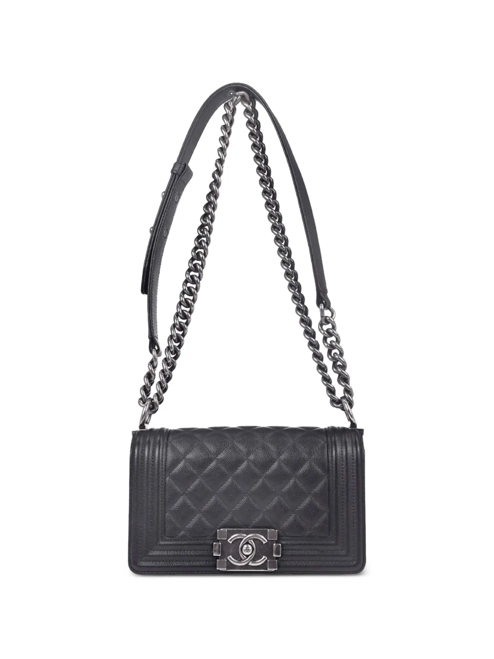 CHANEL Pre-Owned 2018 small Boy Chanel quilted crossboby bag - Schwarz