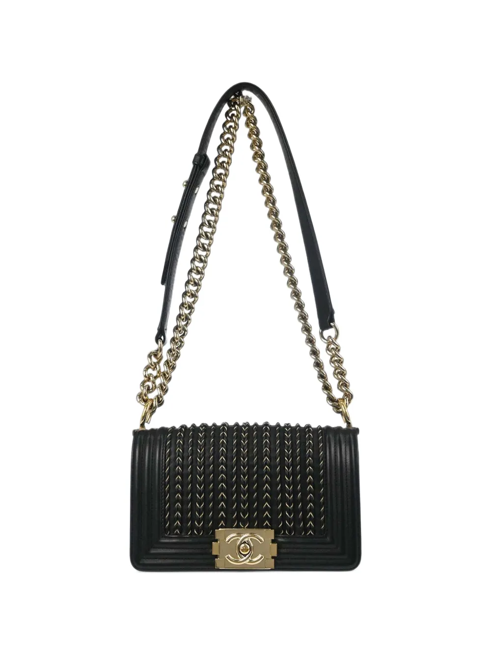 CHANEL Pre-Owned 2019 small Boy Chanel chain shoulder bag - Nero