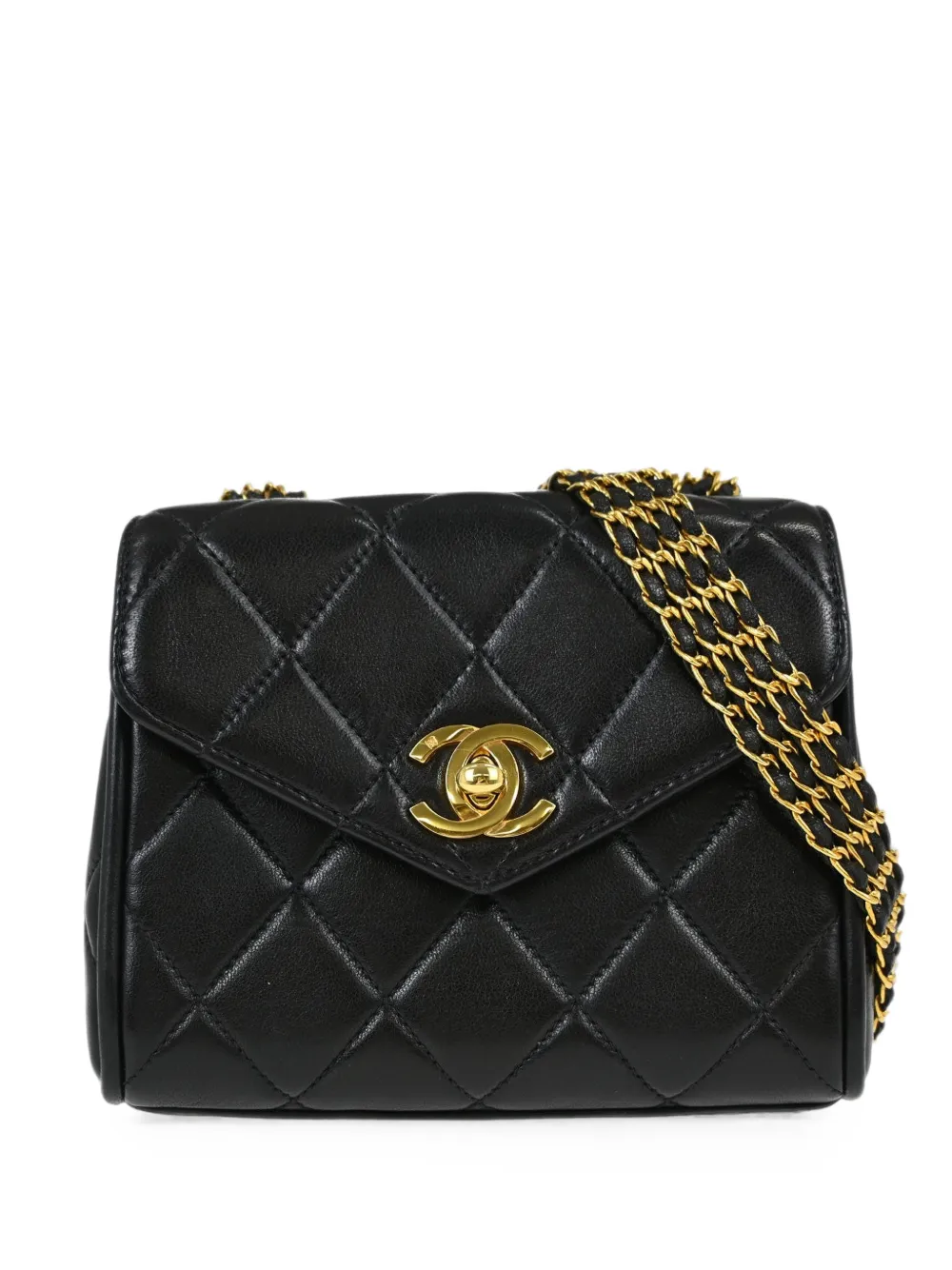 CHANEL Pre-Owned 1994-1996 quilted chain shoulder bag - Black