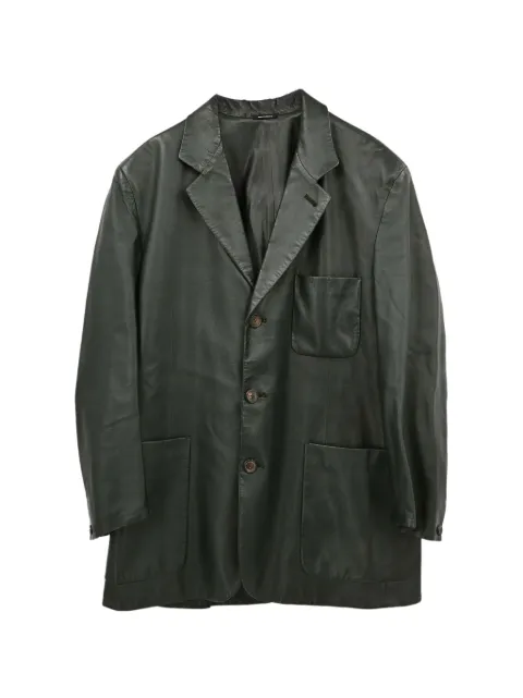 Hermès Pre-Owned single-breasted lambskin jacket