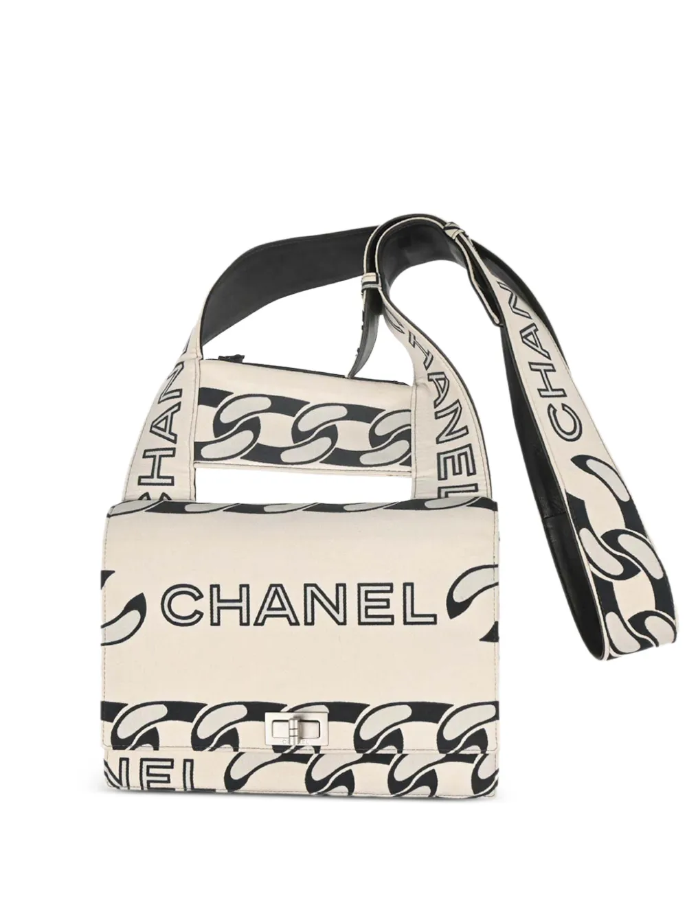 CHANEL Pre-Owned 2002-2003 Mademoiselle Lock shoulder bag - Nude