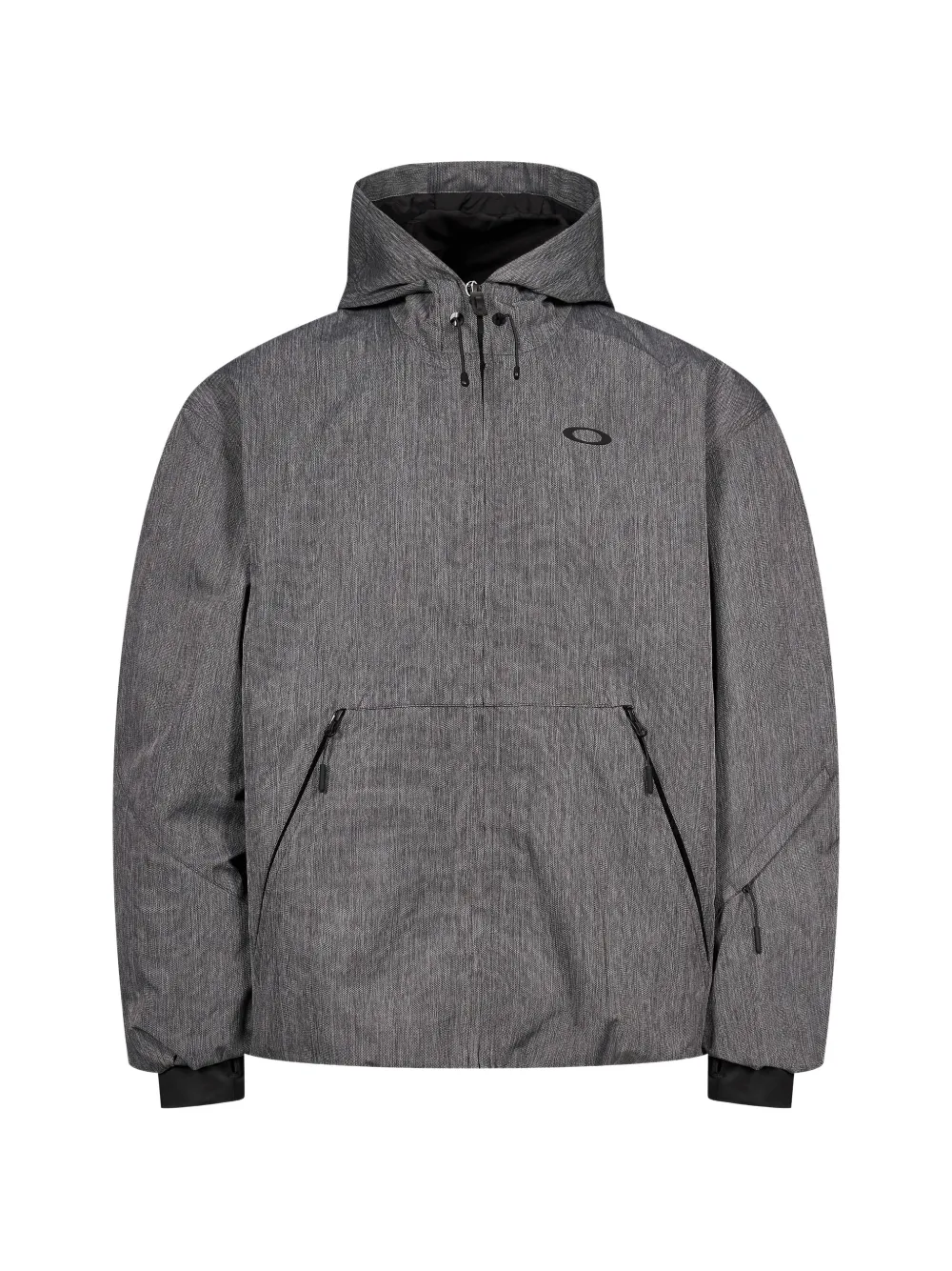 Oakley logo-print hooded jacket Grijs