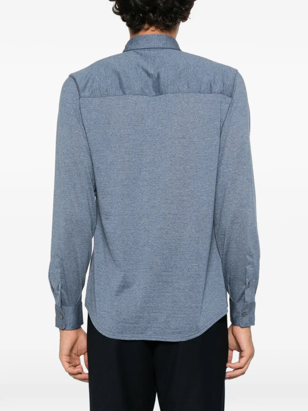 Fedeli long-sleeved wool shirt Blauw
