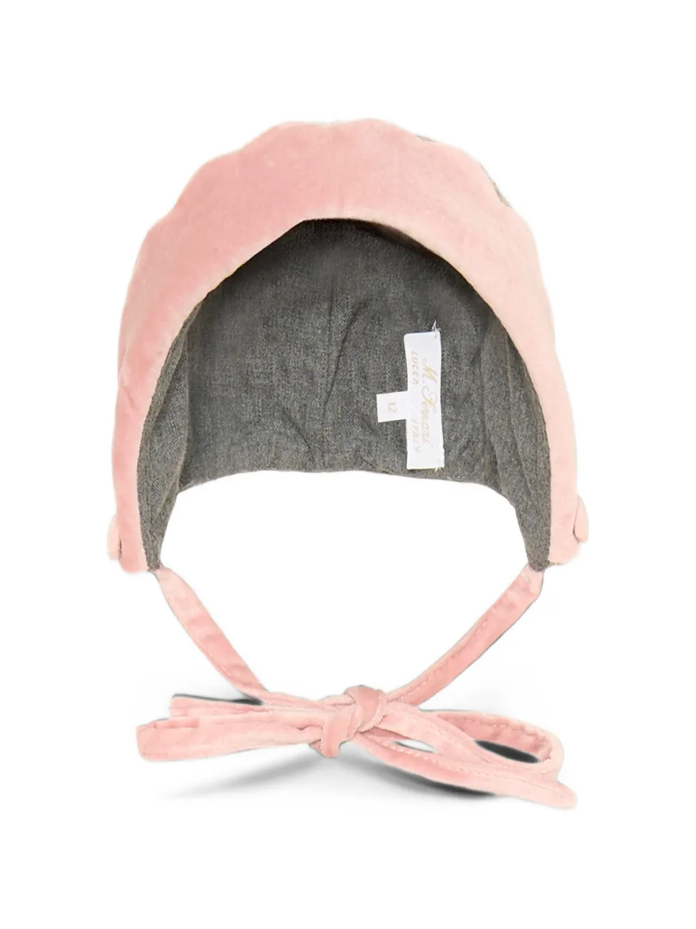 Mariella Ferrari herringbone velvet-trim hat - Gris Mariella Ferrari herringbone velvet-trim hat - Gris