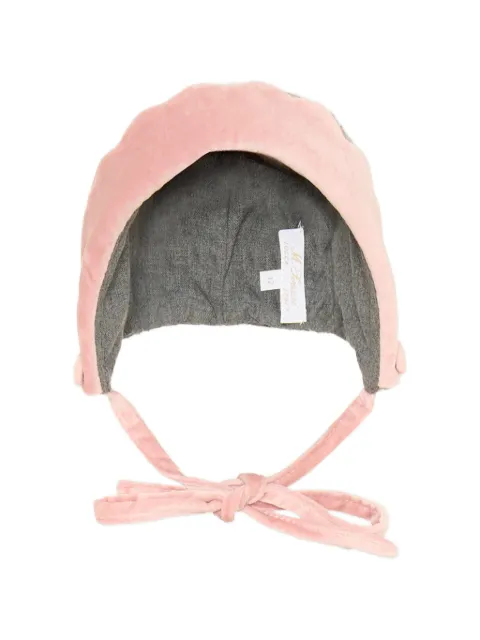 Mariella Ferrari herringbone velvet-trim hat