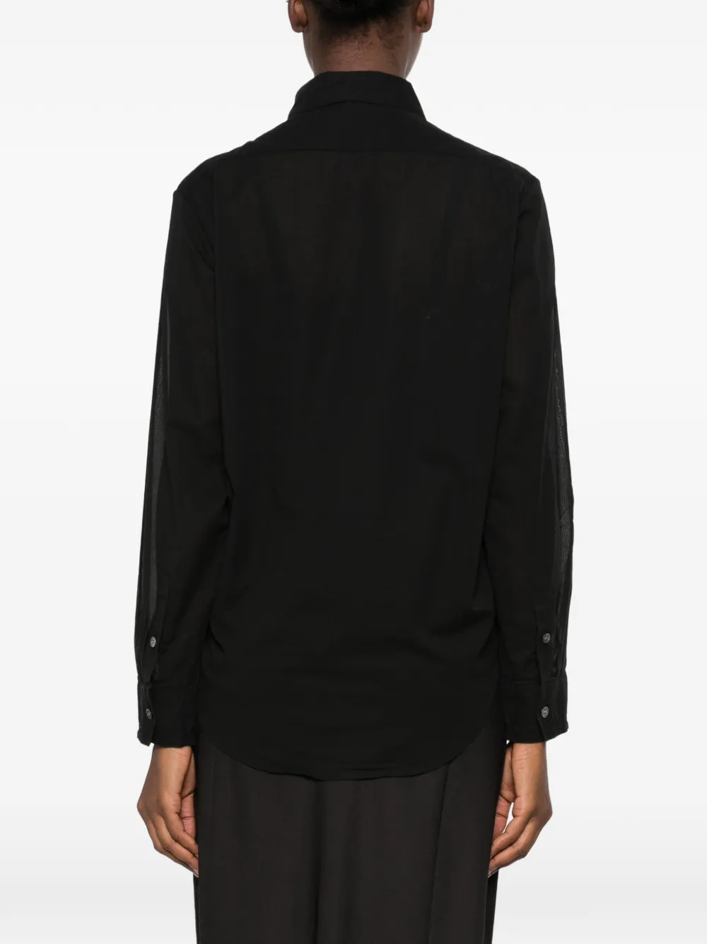 OUR LEGACY Jumble ruched long-sleeve shirt Zwart