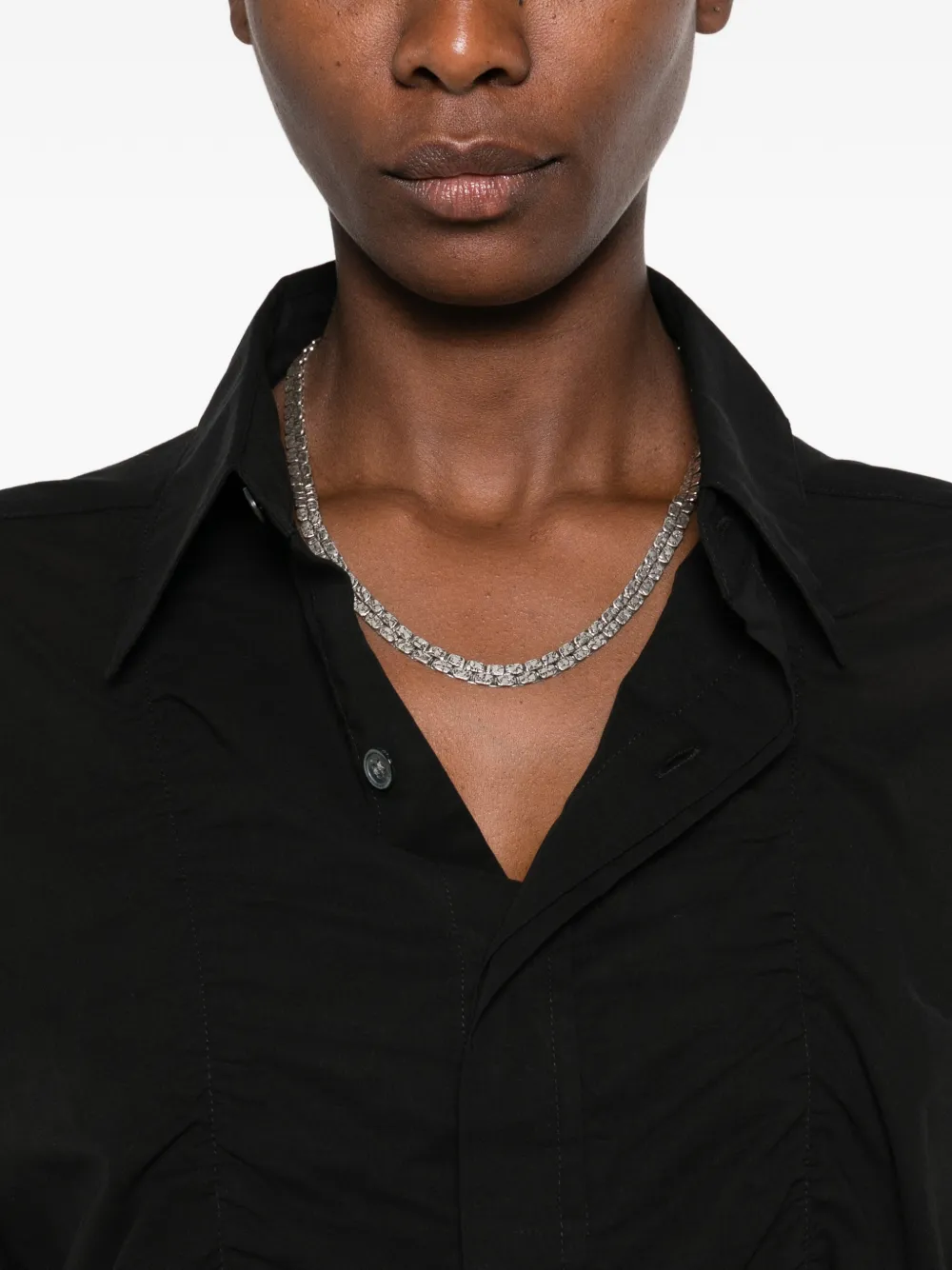 OUR LEGACY Jumble ruched long-sleeve shirt Zwart