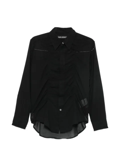 OUR LEGACY Jumble ruched long-sleeve shirt