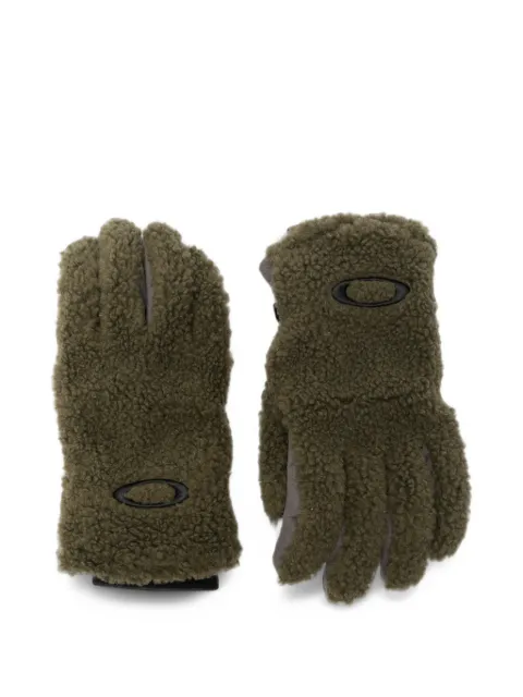 Oakley fleece-texture logo-patch gloves