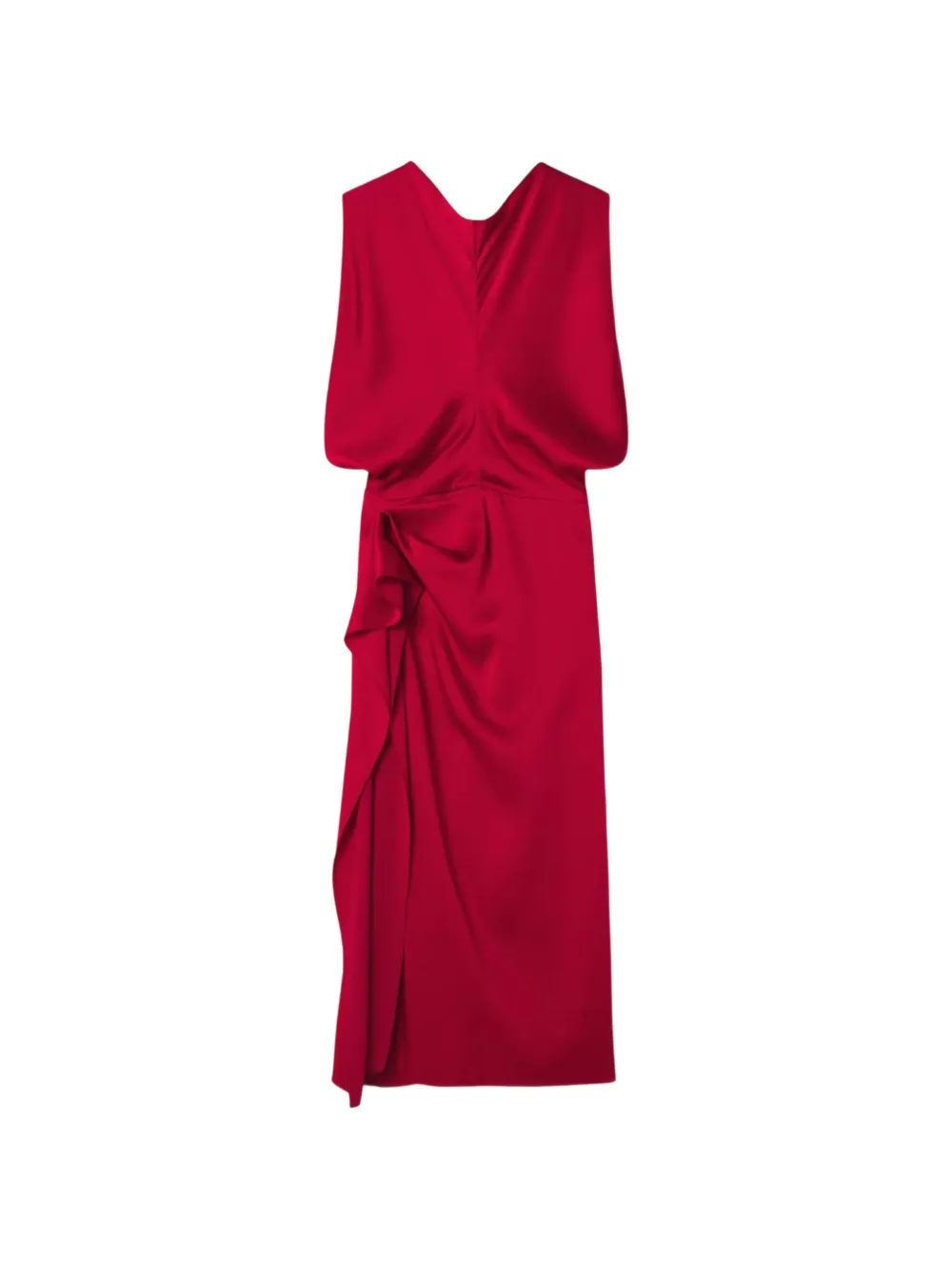 Lanvin ruffled draped maxi dress - Rot