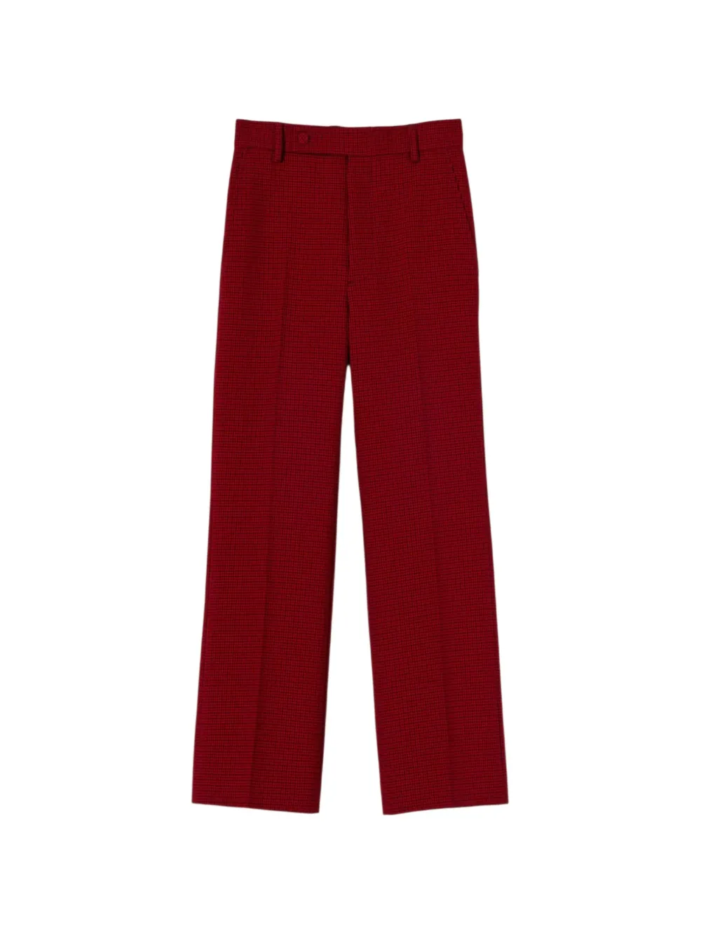 Plan C check-pattern pressed-crease trousers - Rouge Plan C check-pattern pressed-crease trousers - Rouge