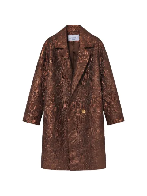Lunatica Milano brocade single-breasted coat