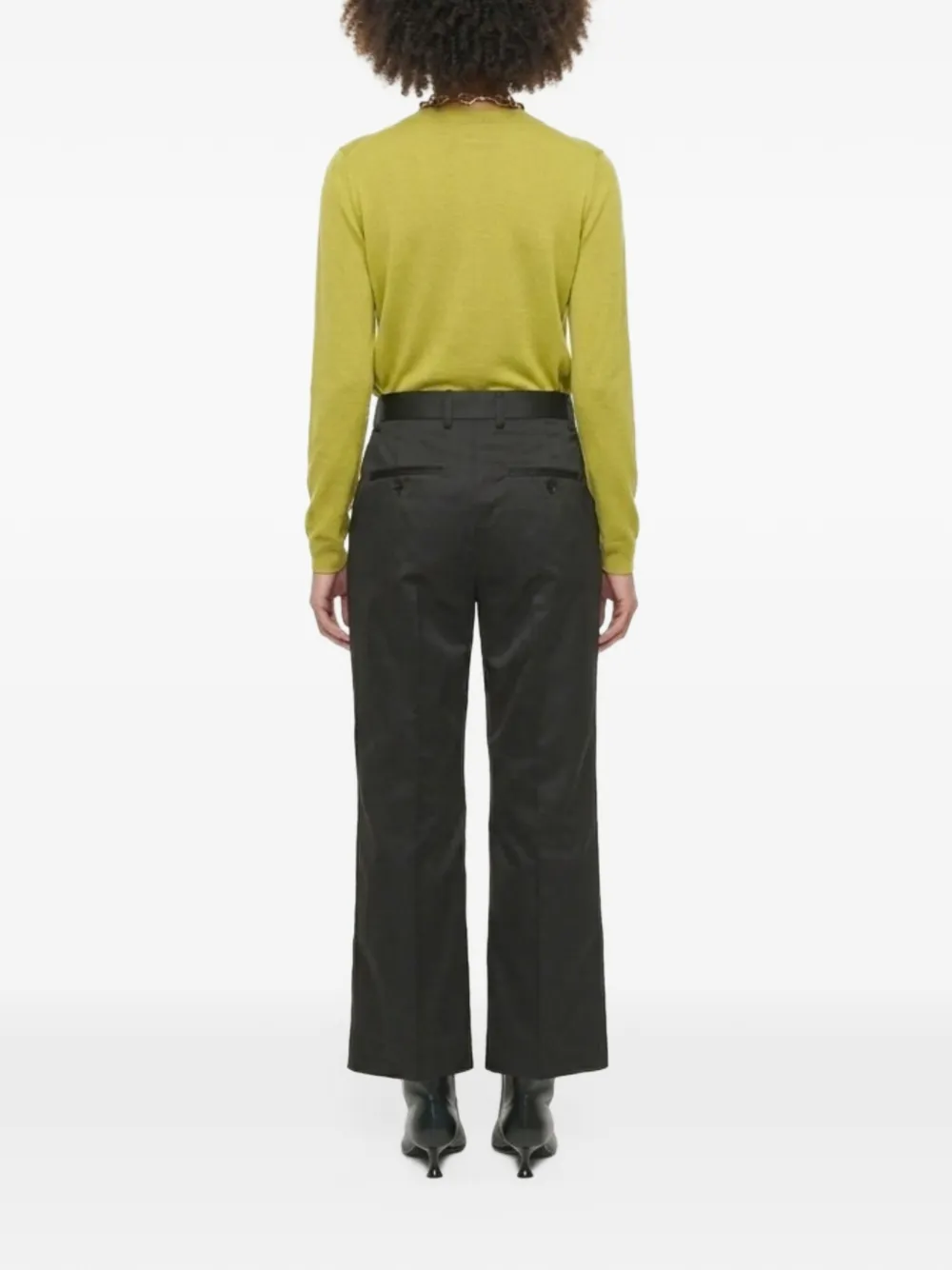 Plan C Duchesse pantalon met rechte pijpen Zwart
