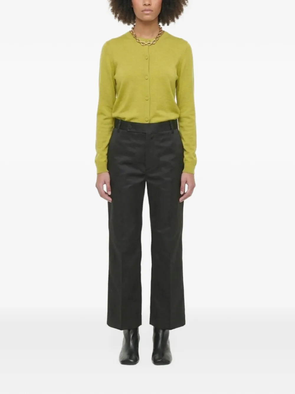 Plan C Duchesse pantalon met rechte pijpen Zwart