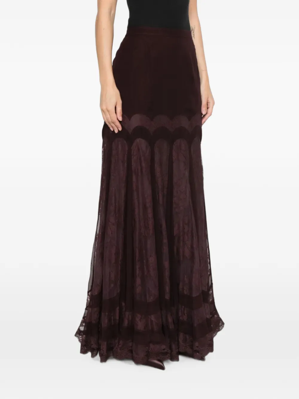 ZIMMERMANN Valiant maxi-rok met vlakken Bruin