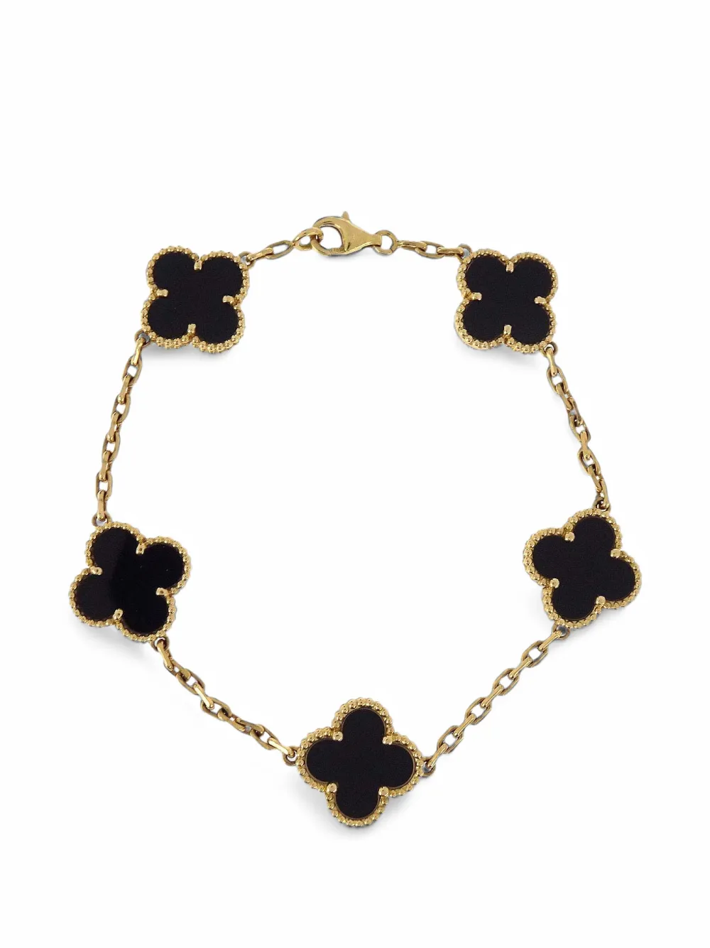 Van Cleef & Arpels Vintage Alhambra onyx bracelet - Or