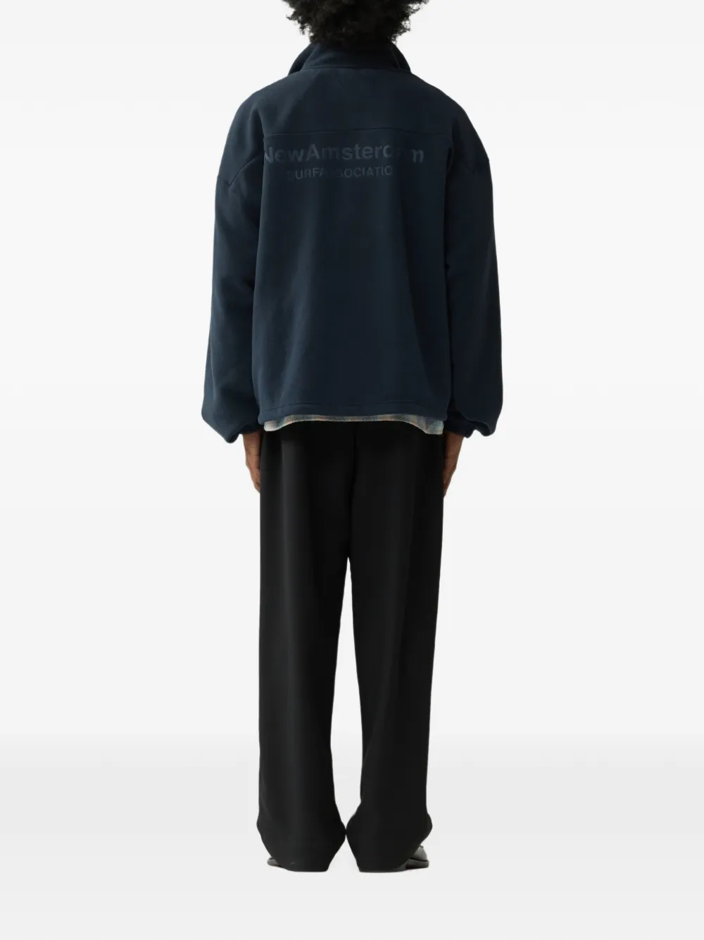 NEW AMSTERDAM Oversized sweater met halve rits Blauw