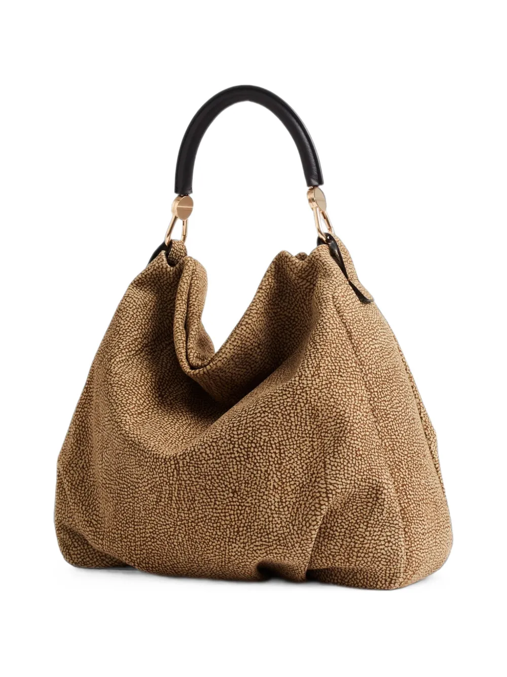Borbonese medium Bice eye-of-the-partridge print shoulder bag - Toni neutri