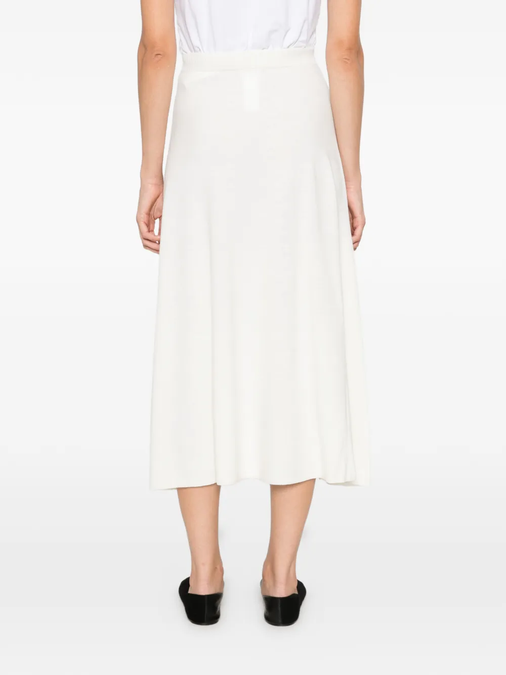 Fabiana Filippi knitted A-line midi skirt Wit