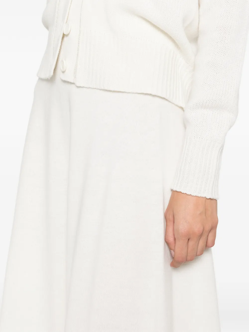 Fabiana Filippi knitted A-line midi skirt Wit