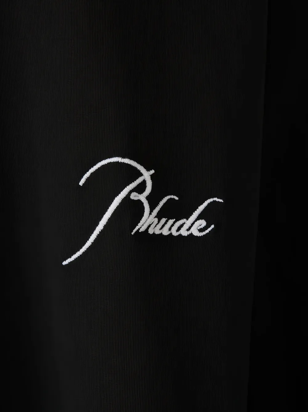 RHUDE logo-embroidered long-sleeve T-shirt Zwart