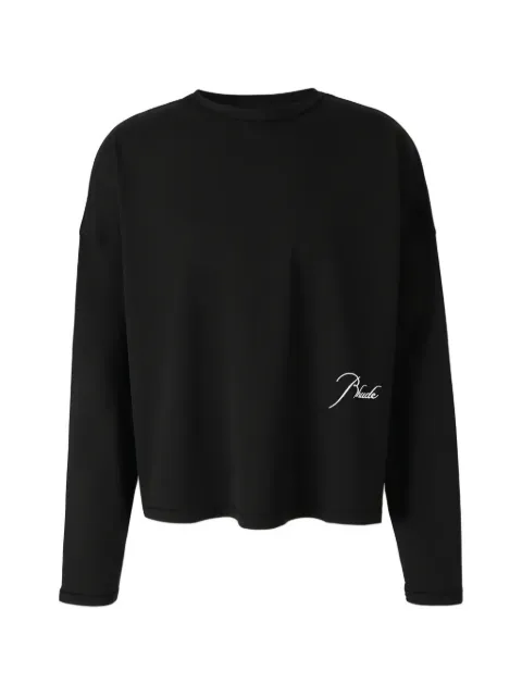 RHUDE logo-embroidered long-sleeve T-shirt
