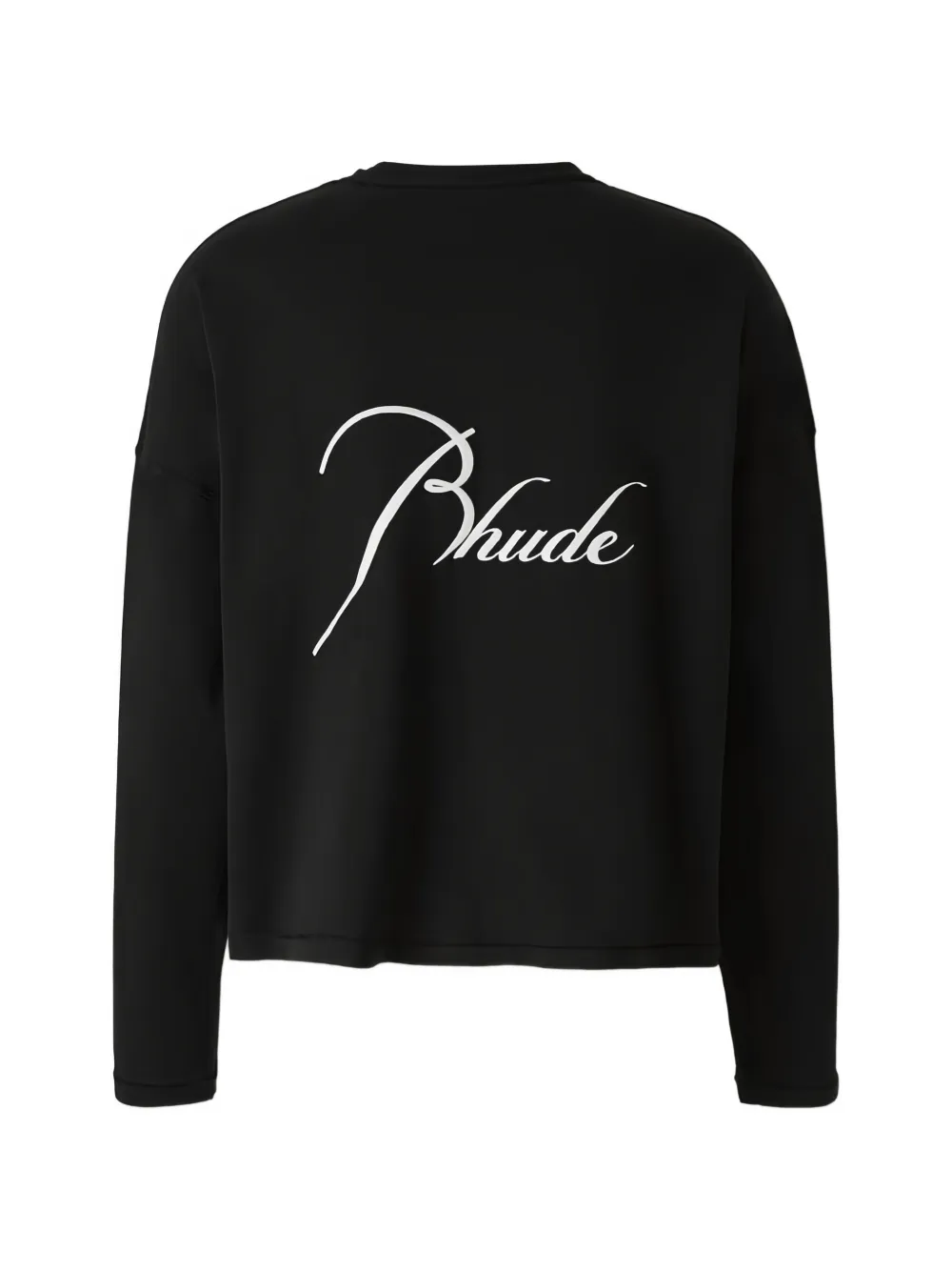 RHUDE logo-embroidered long-sleeve T-shirt Zwart