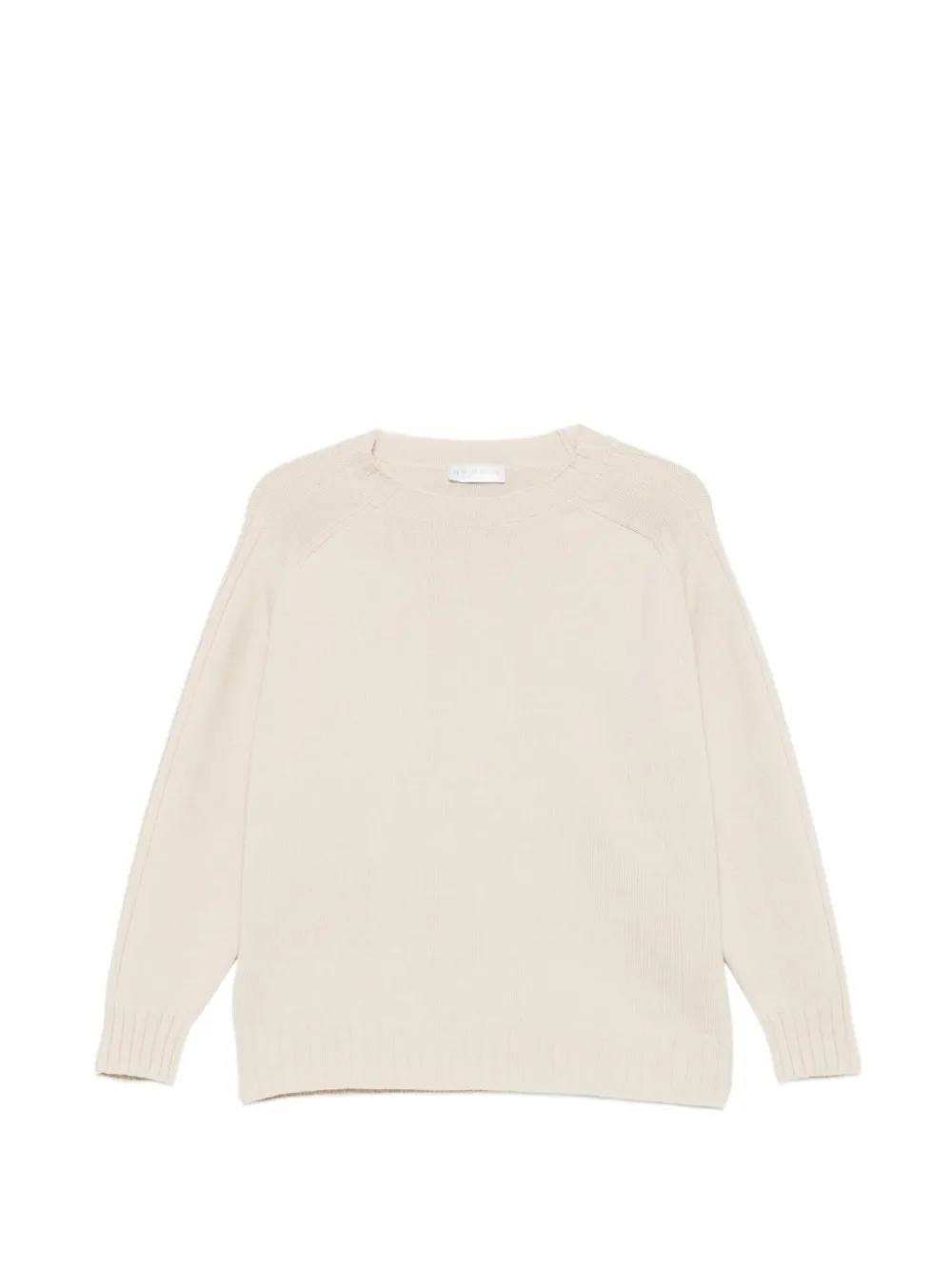 Le Tricot Perugia raglan-sleeve ribbed-trim sweater - Nude