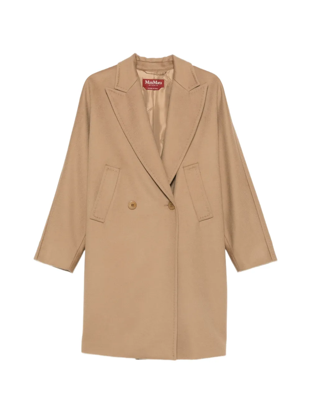 Max Mara double-breasted virgin wool coat - Neutrals