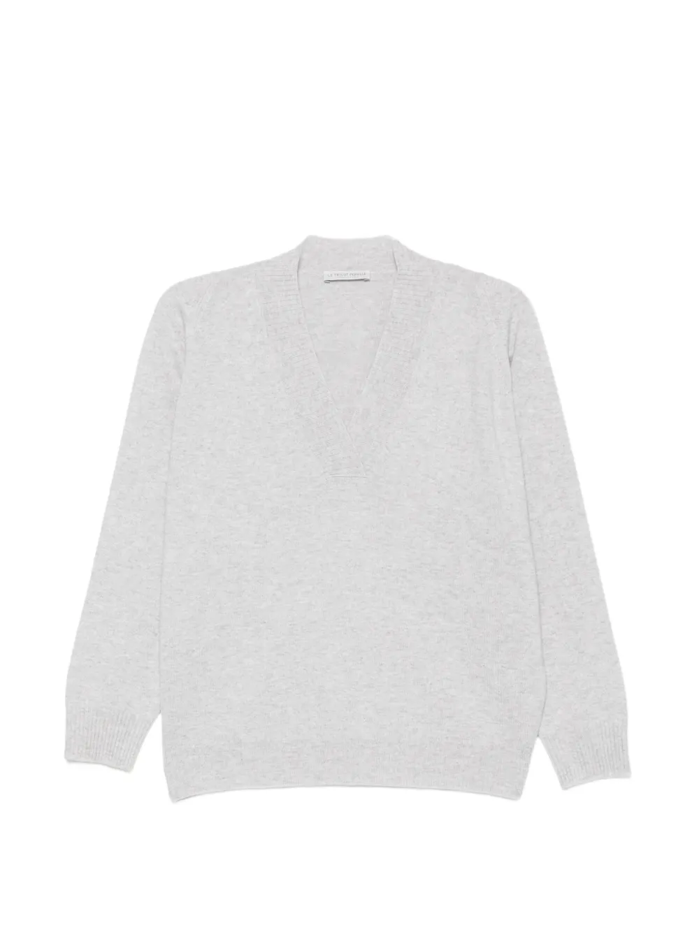 Le Tricot Perugia V-neck ribbed-trim sweater - Grau
