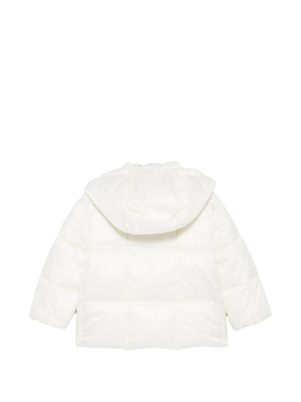 LALALU quilted hooded jacket Wit